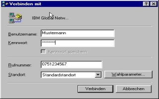 image of windows95 dialup mechanism